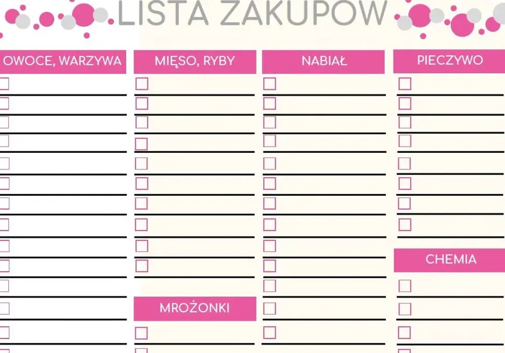 Uniwersalna lista zakupów: Oszczędzaj czas i pieniądze!